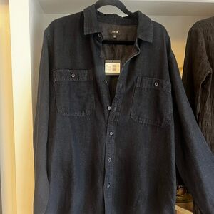 Joe's Jeans Black Casual Button-Down Shirt